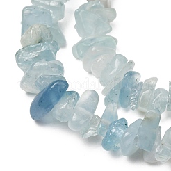 天然石アクアマリンビーズ連売り  チップ  4~11x3.5~7x2~4.5mm  穴：1mm  約312~324個/連  31.89''（81センチメートル）&nbsp;G-E271-96A-01