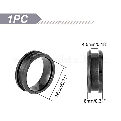 1Pc Porcelain Grooved Finger Ring Settings&nbsp;FIND-UN0001-72