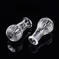 ガラスボトル  ビーズの容器  透明  2.95~3.05x1.55~1.6cm  穴：6mm&nbsp;AJEW-N002-04