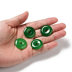 天然石マレーシアジェイドペンダント  染め  ドーナツ/円盤  ドーナツ幅：9.5~10mm  24~25x4~5mm  穴：5mm&nbsp;G-R418-26