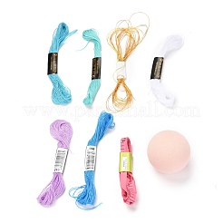 DIY Embroidery Temari Ball Keychain Kits&nbsp;DIY-I064-A03
