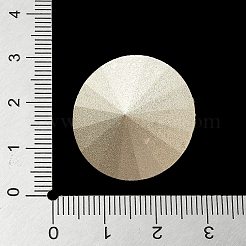 カット加工ガラスラインストーンカボション  後ろ向き  フラットラウンド  クリスタル  25x12mm&nbsp;GGLA-C032-06