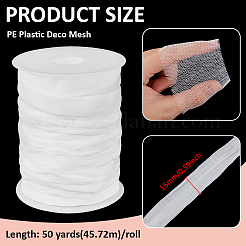 PEプラスチックデコメッシュ1枚  梱包資材用保護ネット  ホワイト  5/8インチ（15mm）&nbsp;OCOR-BC0009-72A