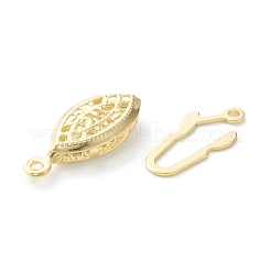 Brass Filigree Box Clasps&nbsp;KK-L205-07G