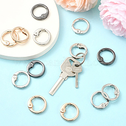 18Pcs 3 Colors Alloy Spring Gate Rings&nbsp;FIND-SC0016-58