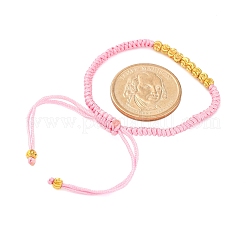Polyester Cord Braided Bead Bracelets for Women&nbsp;BJEW-L698-01G-12