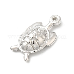 CCBプラスチックペンダント  カメ  プラチナ  23.5x13x5mm  穴：1.5mm&nbsp;CCB-I007-06P