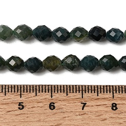 天然石モスアゲートビーズ連売り  多面カット  ライス  6~6.5x5~6mm  穴：1.2mm  約58~62個/連  14.57''~14.76''（37~37.5センチメートル）&nbsp;G-K376-F16-01
