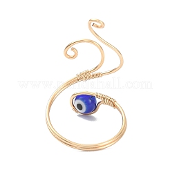 Copper Wire Wrap Open Cuff Rings&nbsp;RJEW-JR00562-02