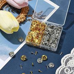 100Pcs 2 Colors Iron Butterfly Clutches Pin Backs&nbsp;IFIN-FS0001-37