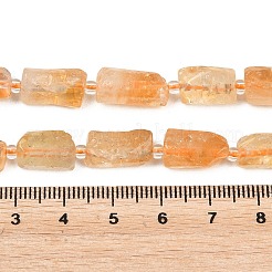加熱された天然シトリンビーズ連売り  ナゲット  10~13x7~8mm  穴：0.8mm  約28~30個/連  15.75''（40センチメートル）&nbsp;G-O170-113
