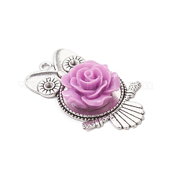 Tibetan Style Alloy Owl Pendant Rhinestone Settings&nbsp;PALLOY-JF04592
