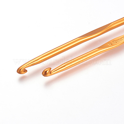 アルミかぎ針編みのフック  ダークオレンジ  ピン：5.0mm  148x4.5mm&nbsp;X-TOOL-R058-07A