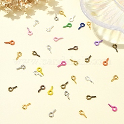 1800本6色鉄ネジアイピンペグベイル  片穴パーツ用  ミックスカラー  8x4x1mm  穴：2mm  300個/カラー&nbsp;IFIN-YW0003-66