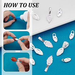 30Pcs 3 Styles Brass Pinch Bails&nbsp;KK-PH0011-17