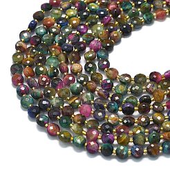 Natural Tiger Eye(Dyed & Heated) Beads Strands&nbsp;G-K389-B77-01