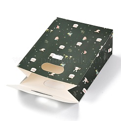 Christmas Themed Pattern Rectangle Kraft Paper Flip Bags&nbsp;CARB-L008-02S-02