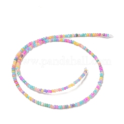 天然淡水シェルビーズ連売り  染め  ロンデル  ミックスカラー  2~2.5x0.5~2.5mm  穴：0.5mm  約205~235個/連  14.57~15.16インチ（37~38.5cm）&nbsp;SHEL-P017-01A-14