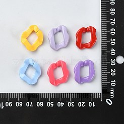 180 個 9 色のアクリルリンクリング  クイックリンクコネクタ  ねじれた菱形  カーブチェーン製作用  ミックスカラー  25.5x21x6mm  20個/カラー&nbsp;MACR-CJ0001-51