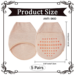 Cotton Toe Topper Half Socks for Women&nbsp;AJEW-WH20022-95B