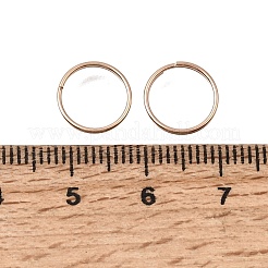 304ステンレススプリットリング  ダブルループ丸カン  ローズゴールド  10x1.4mm  内径：8.5mm  単線：0.7mm&nbsp;STAS-P223-22RG-08