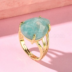 Brass Cuff Open Rings&nbsp;RJEW-D347-04G-12