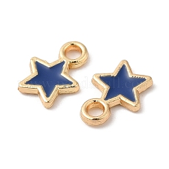 環境に優しい合金エナメルペンダント  星のチャーム  ミックスカラー  9x7x1mm  穴：1.5mm&nbsp;PALLOY-M212-04G