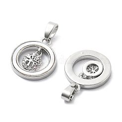 Brass Micro Pave Cubic Zirconia Pendants&nbsp;KK-L222-014P