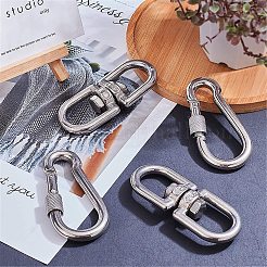 304 Stainless Steel Double Eye Swivel Clasps&nbsp;STAS-NB0004-28P