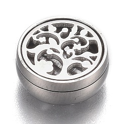 304 Stainless Steel Diffuser Locket Aromatherapy Essential Oil&nbsp;AJEW-N025-10P