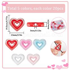 100Pcs 5 Colors Acrylic Beads&nbsp;SACR-SC0001-34