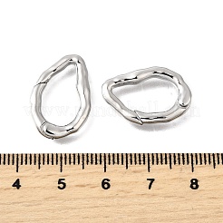 Brass Irregularity Spring Gate Rings&nbsp;KK-U072-43B-P