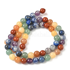 Chakra Natural Mixed Gemstone Beads Strands&nbsp;G-P574-A03-6mm