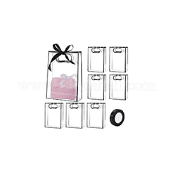 24Pcs Rectangle PVC Gift Bags with Hole Handle for Candy&nbsp;ABAG-BC0001-64