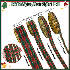 Red and Green Checkered Christmas Polycotton Ribbon&nbsp;OCOR-PH0005-70