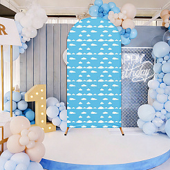 Cloud Pattern Polyester Wedding Arch Cover&nbsp;DIY-WH0750-335B