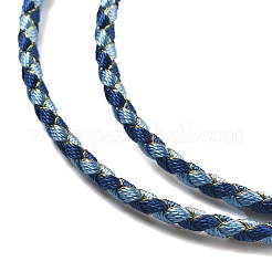 Polyester Cord Braided Necklace Makings&nbsp;MAK-L043-03G-17