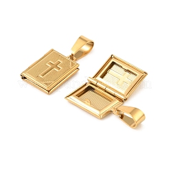 316 Stainless Steel Locket Pendants&nbsp;STAS-C077-06G-01