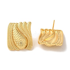Rack Plating Brass Stud Earrings&nbsp;EJEW-B062-15G