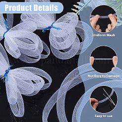 メッシュチューブ1束  プラスチックネットスレッドコード  ホワイト  8mm  約30.00ヤード（27.43m）/バンドル&nbsp;PNT-DC0001-01A
