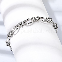 201 Stainless Steel Oval Link Chain Bracelets for Men&nbsp;STAS-T077-05P