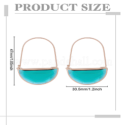 1 Pair Brass Glass Hoop Earrings for Women&nbsp;EJEW-LP0003-53A