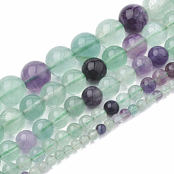 Natural Fluorite Beads Strands&nbsp;G-S333-6mm-006