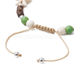 Synthetic Turquoise Braided Bead Bracelets&nbsp;BJEW-JB11093