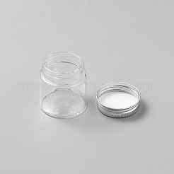 ガラスビーズ容器  アルミキャップで  コラム  透明  5.1x4.7cm  容量：50ml（1.69fl.oz）&nbsp;AJEW-WH0816-329