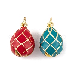 Brass Enamel Pendants&nbsp;KK-E112-18G