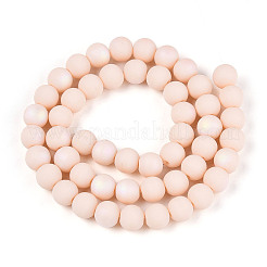 Frosted Opaque Glass Beads Strands&nbsp;LS-GLAA-T032-P8mm-MBB09