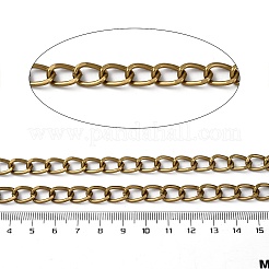 酸化アルミニウムキューバチェーン  スプールで  溶接されていない  アンティークブロンズ  11.5x8x1.5mm  約147.64フィート（45m）/ロール&nbsp;CHA-S002-07AB