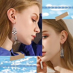 304ステンレススチールピアスフック50個  コイルとボール付きフレンチフック＆アイスピックピンチベイル  片穴パーツ用  ステンレス鋼色  21ゲージ  28x3.5mm  ピン：0.7mmおよび0.6mm（ハーフダールビーズ用）&nbsp;STAS-SC0008-30