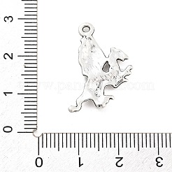 合金のチベット風チャーム  アンティークシルバー  恐竜  24x15x2mm  穴：1.2mm&nbsp;FIND-G077-01A-AS